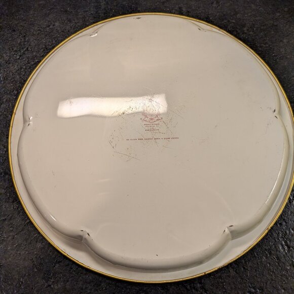 Vintage Daher NY Metal Serving Tray Tin Made in England 16 Inches Renaissance - Picture 4 of 6